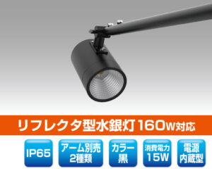 外照式看板向けアーム型LED照明