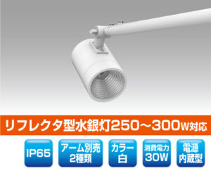 外照式看板向けアーム型LED照明